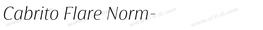 Cabrito Flare Norm字体转换